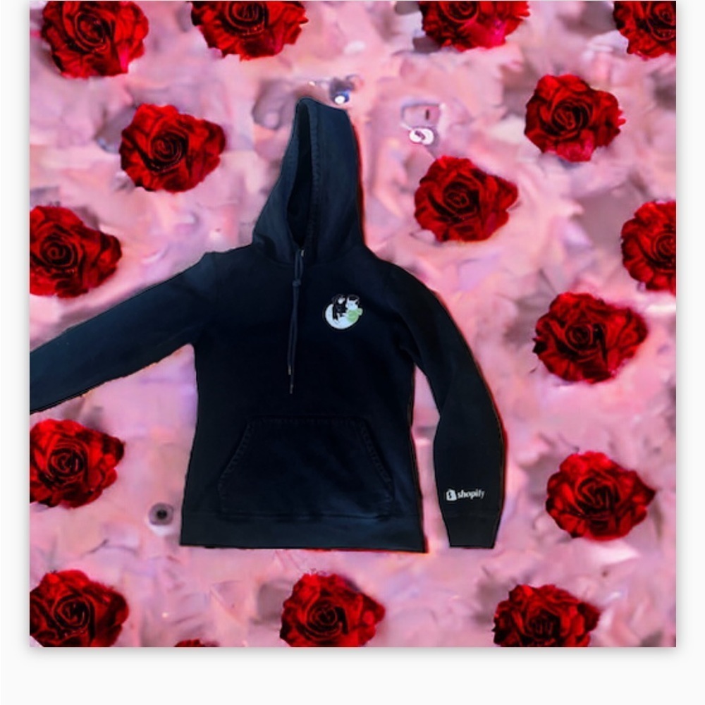 Redwood -Quirky Nerd Black Cat Online/Coffee Hoody—Cozy -Thick -GUC-Sz S 🍂 - Picture 10 of 11